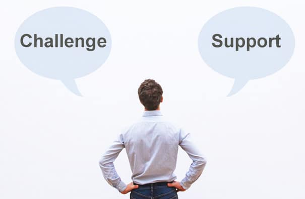 A high level of both support and challenge in counselling will offer the necessary level of safety and insight for growth for the client.