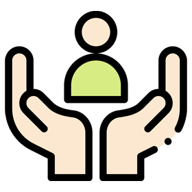 Working Safely, Legally and Ethically in CBT - Icon showing a pair of hands supporting a person